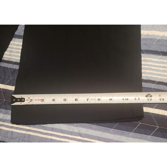 J. Jill Size M/L Black Cropped Wide Leg Pull On Rayon Pants Wide Waistband - Picture 10 of 10